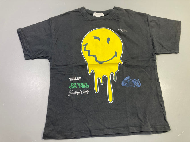 T-shirt m.c gris foncé, s.miley jaune, moins cher chez Petit Kiwi