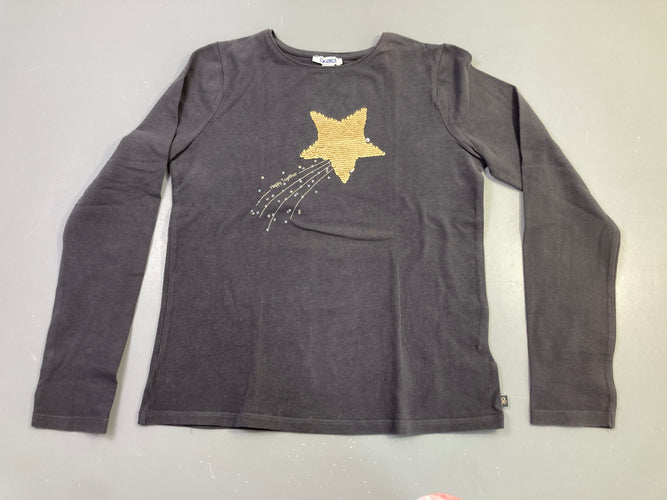 T-shirt m.l gris étoiles sequins, moins cher chez Petit Kiwi