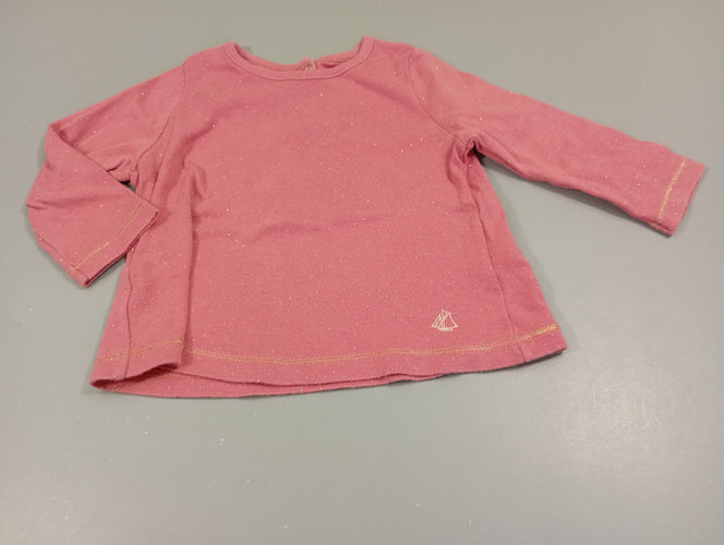 T-shirt m.l rose à pois dorés, moins cher chez Petit Kiwi