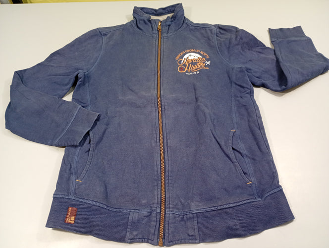 Sweat zippé bleu marine  "Nordie Hunter", moins cher chez Petit Kiwi