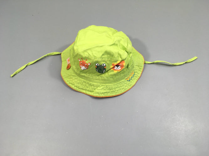 Chapeau reversible vert grenouille, moins cher chez Petit Kiwi