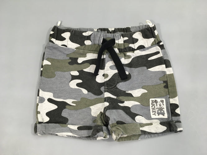Short molleton camouflage, moins cher chez Petit Kiwi