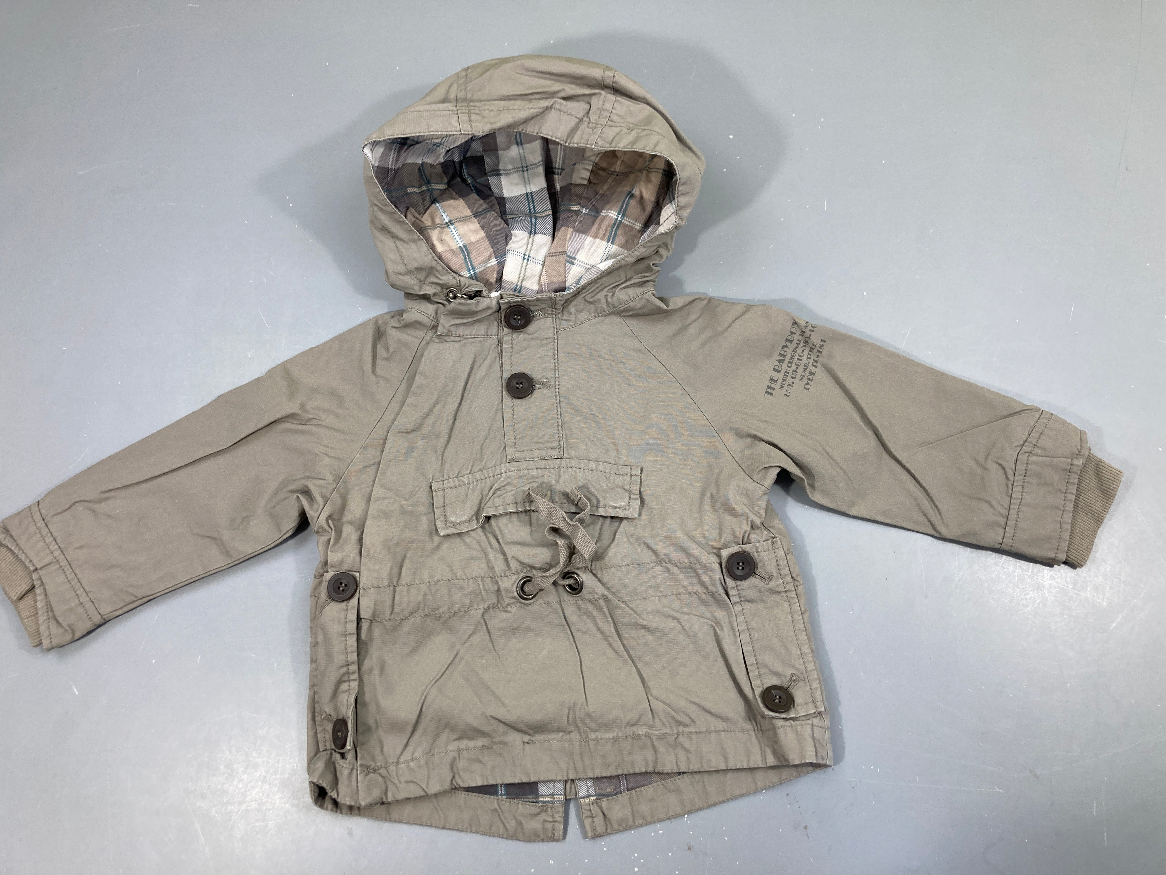 Veste légère taupe à capuche amovible