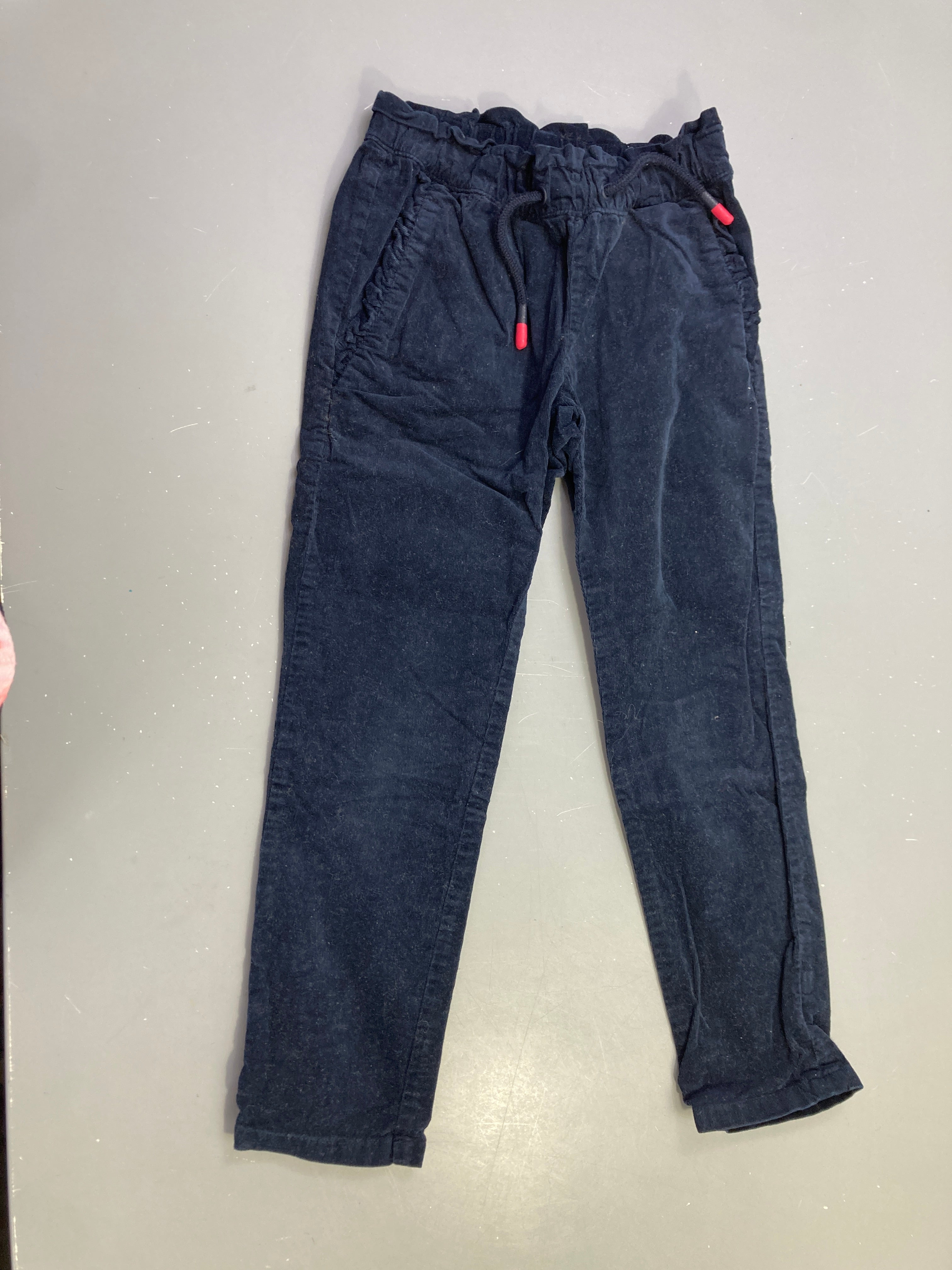 Pantalon velours marine cordon