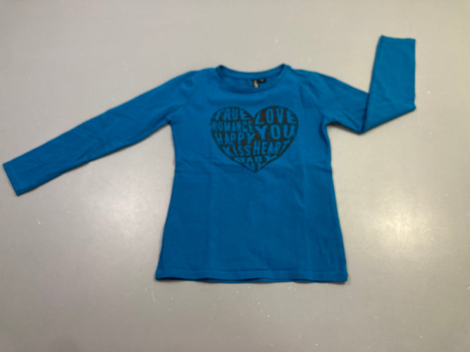 T-shirt m.l bleu cœur "True Love", moins cher chez Petit Kiwi