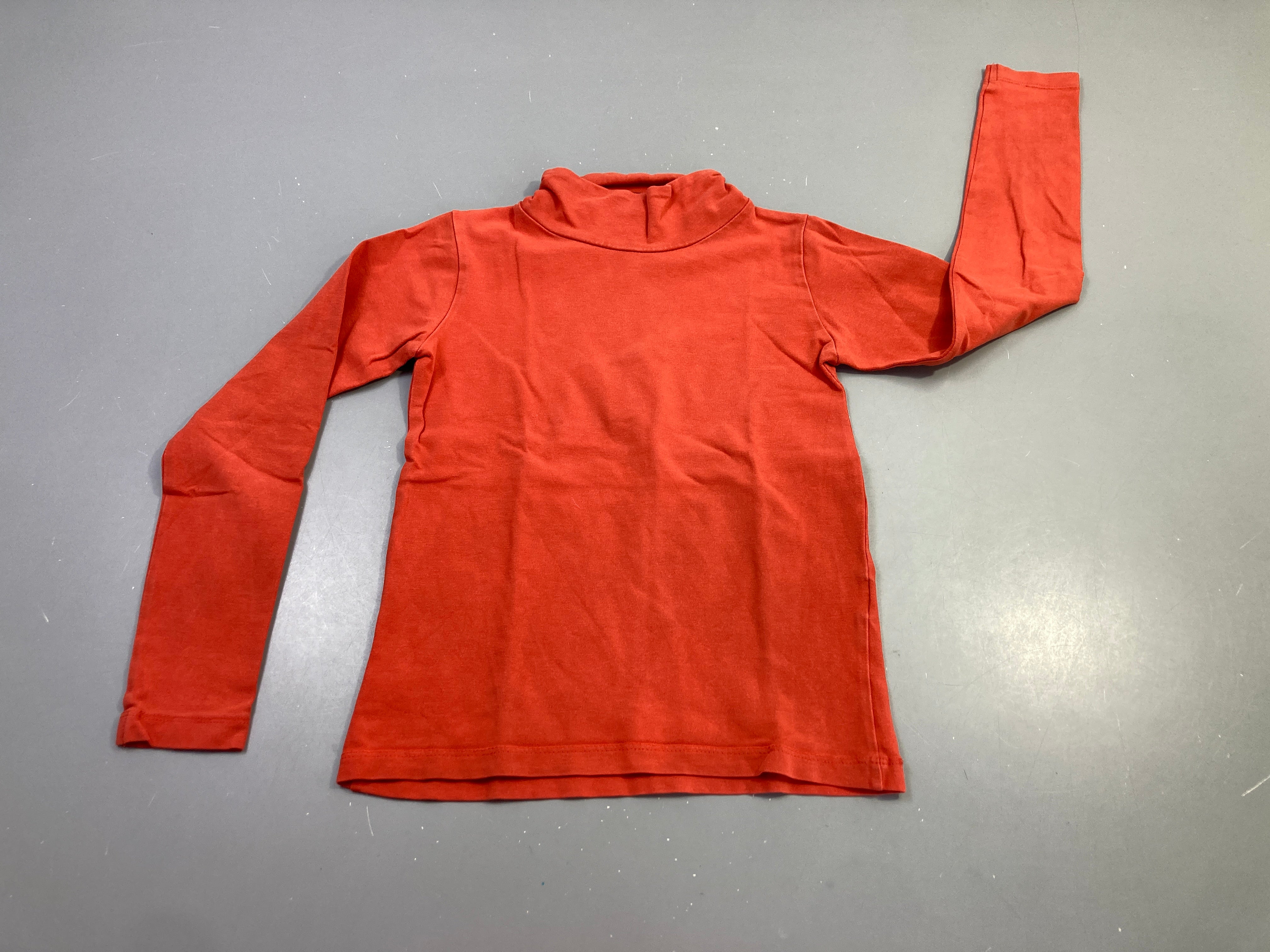 T-shirt m.l col roulé terracotta