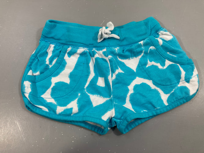 Short molleton bleu-blanc effet, moins cher chez Petit Kiwi