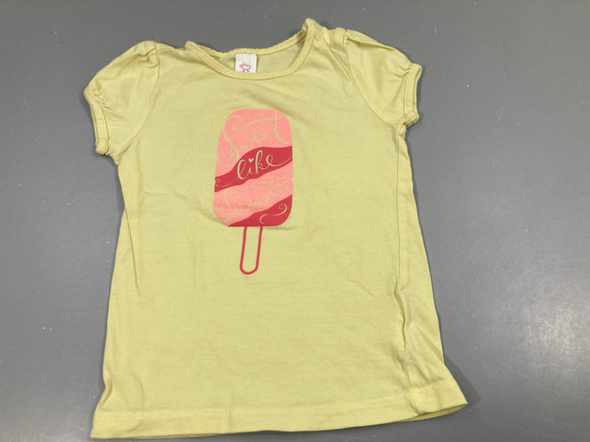 T-shirt m.c jaune glace, moins cher chez Petit Kiwi
