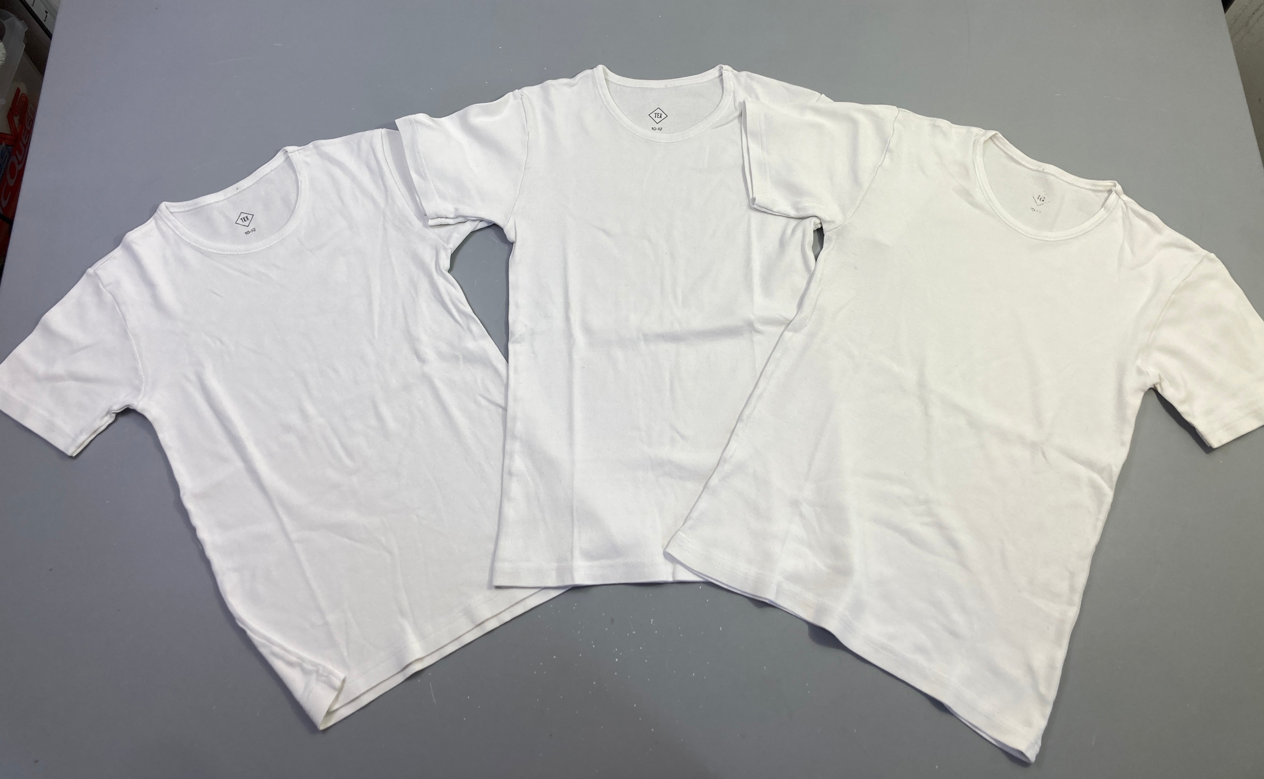 Lot de 3 chemisettes m.c blanc uni
