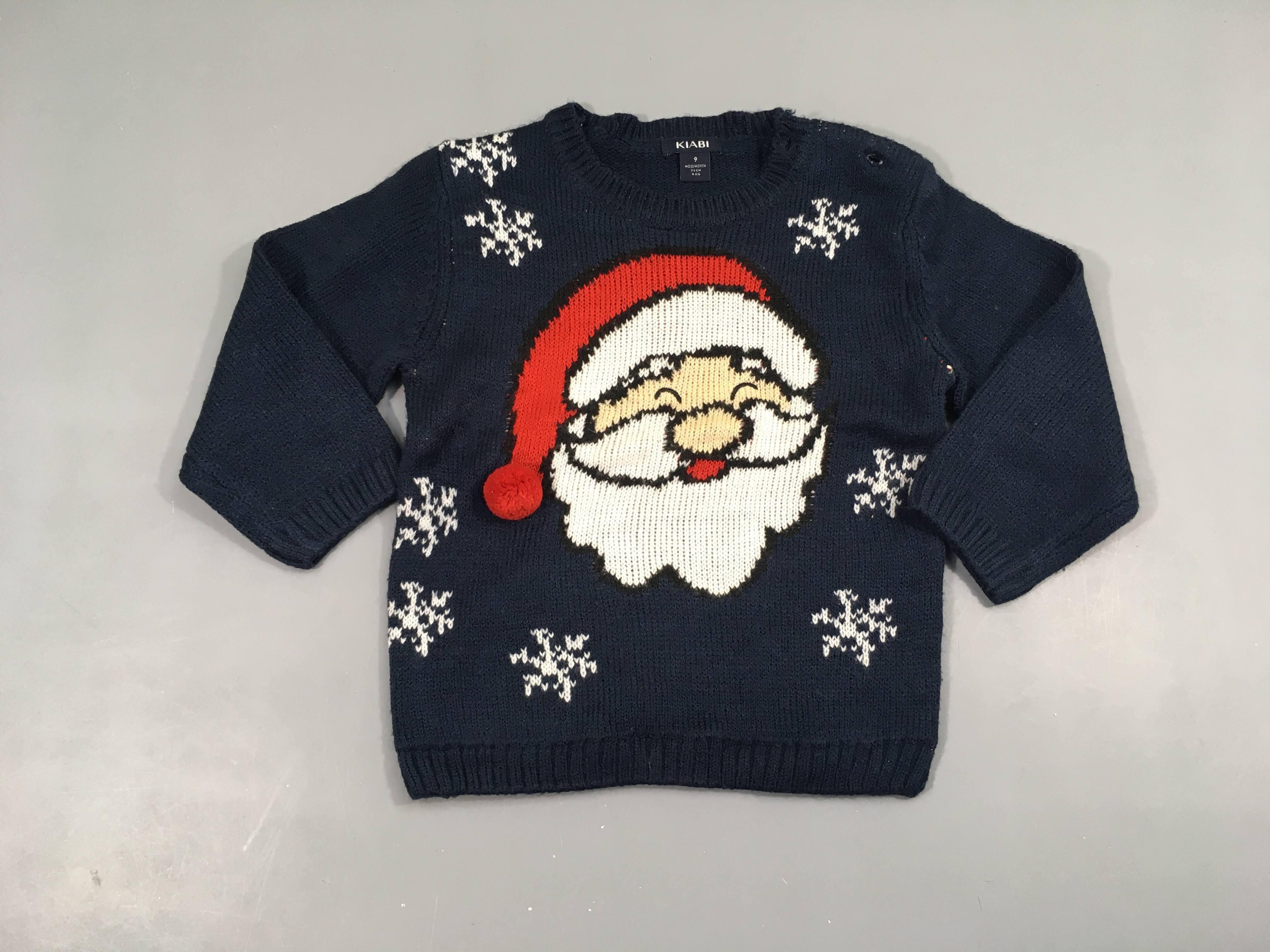 Pull bleu marine Noël