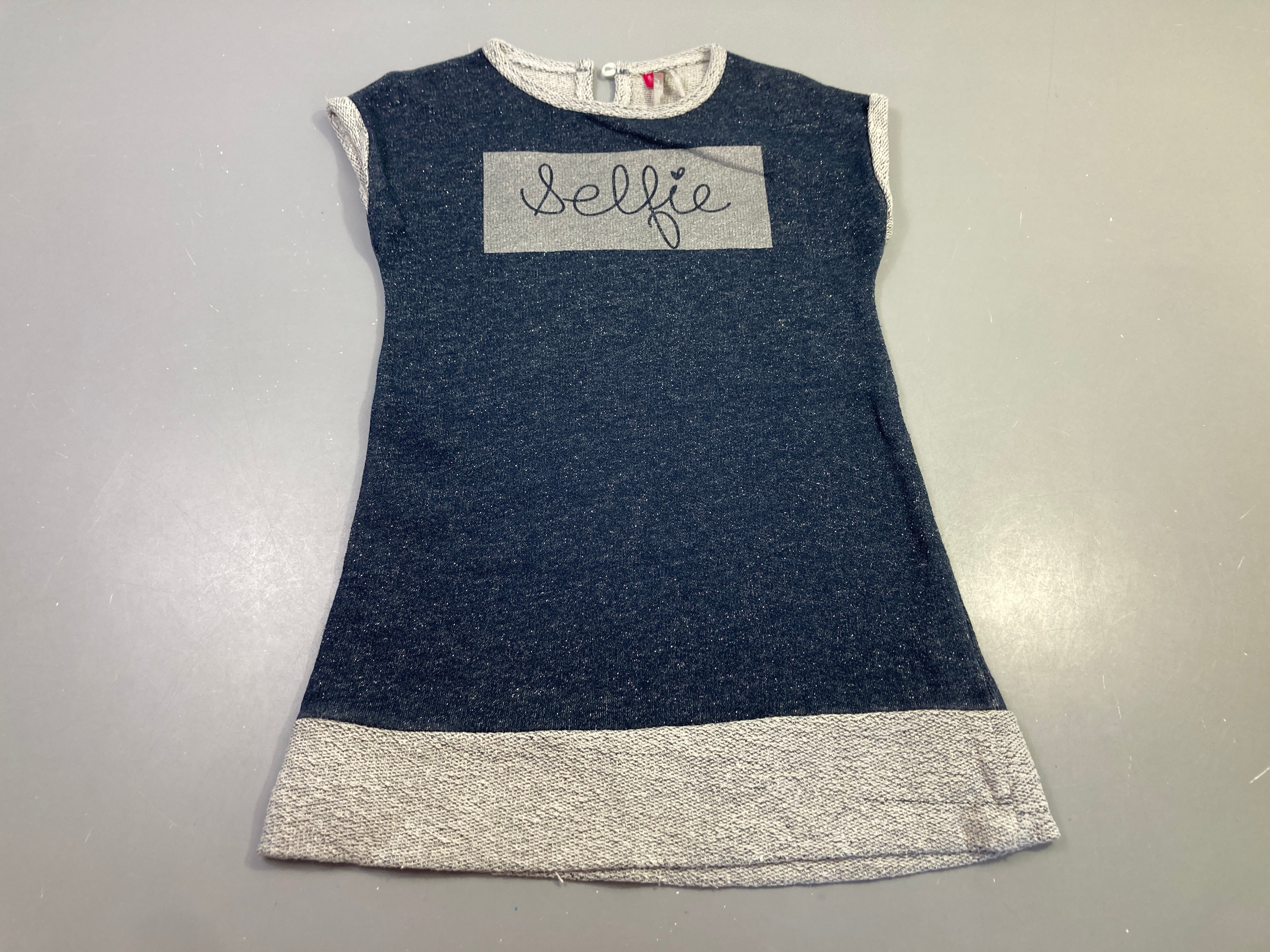 Robe m.c molleton bleu marine chiné 