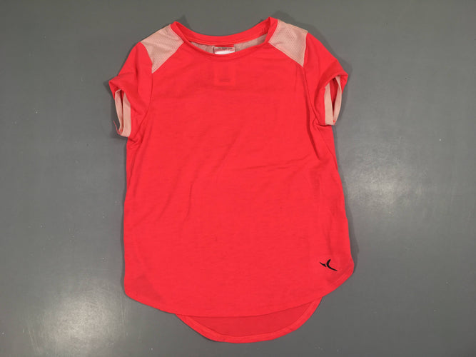 T-shirt m.c de sport rose flash-rose  légèrement bouloché, moins cher chez Petit Kiwi