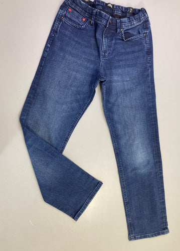 Pantalon jean bleu foncé droit, moins cher chez Petit Kiwi