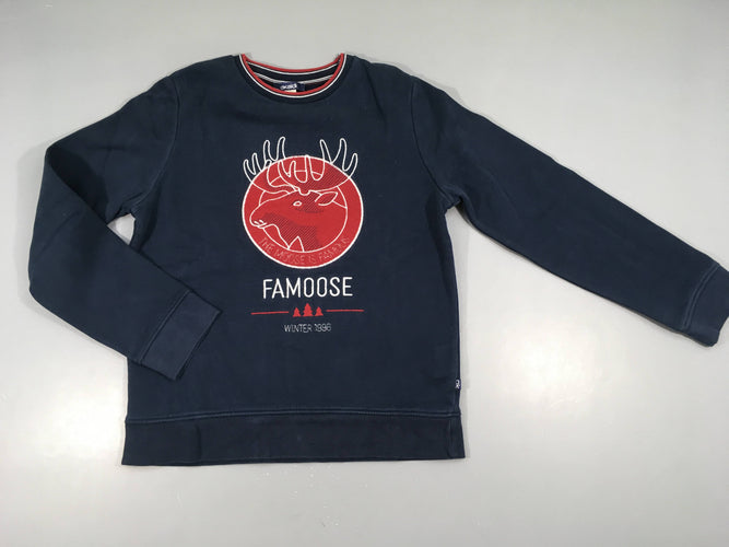 Sweat bleu foncé élan, moins cher chez Petit Kiwi