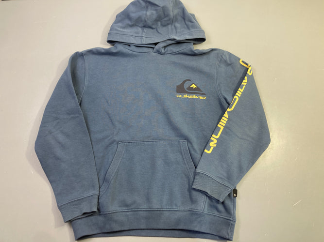 Sweat à capuche bleu Quiksilver Légèrement bouloché, moins cher chez Petit Kiwi