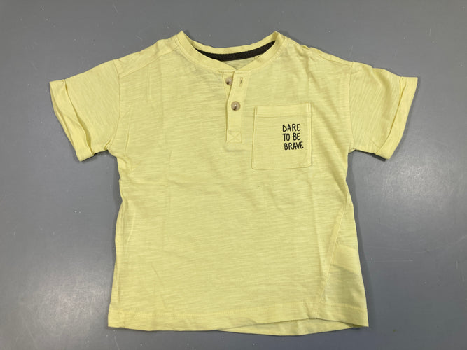 T-shirt m.c jaune flammé, moins cher chez Petit Kiwi