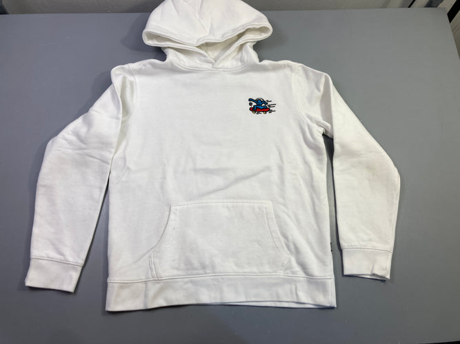 Sweat à capuche blanc Keith Haring Petite tache bas arrière, moins cher chez Petit Kiwi