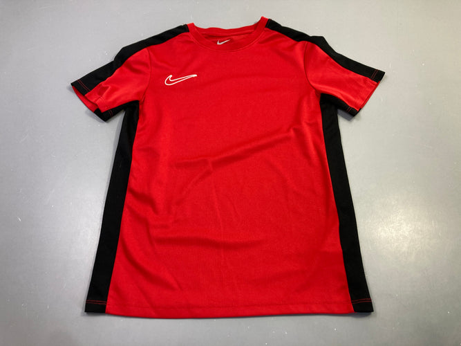T-shirt m.c rouge bandes noires foot, moins cher chez Petit Kiwi