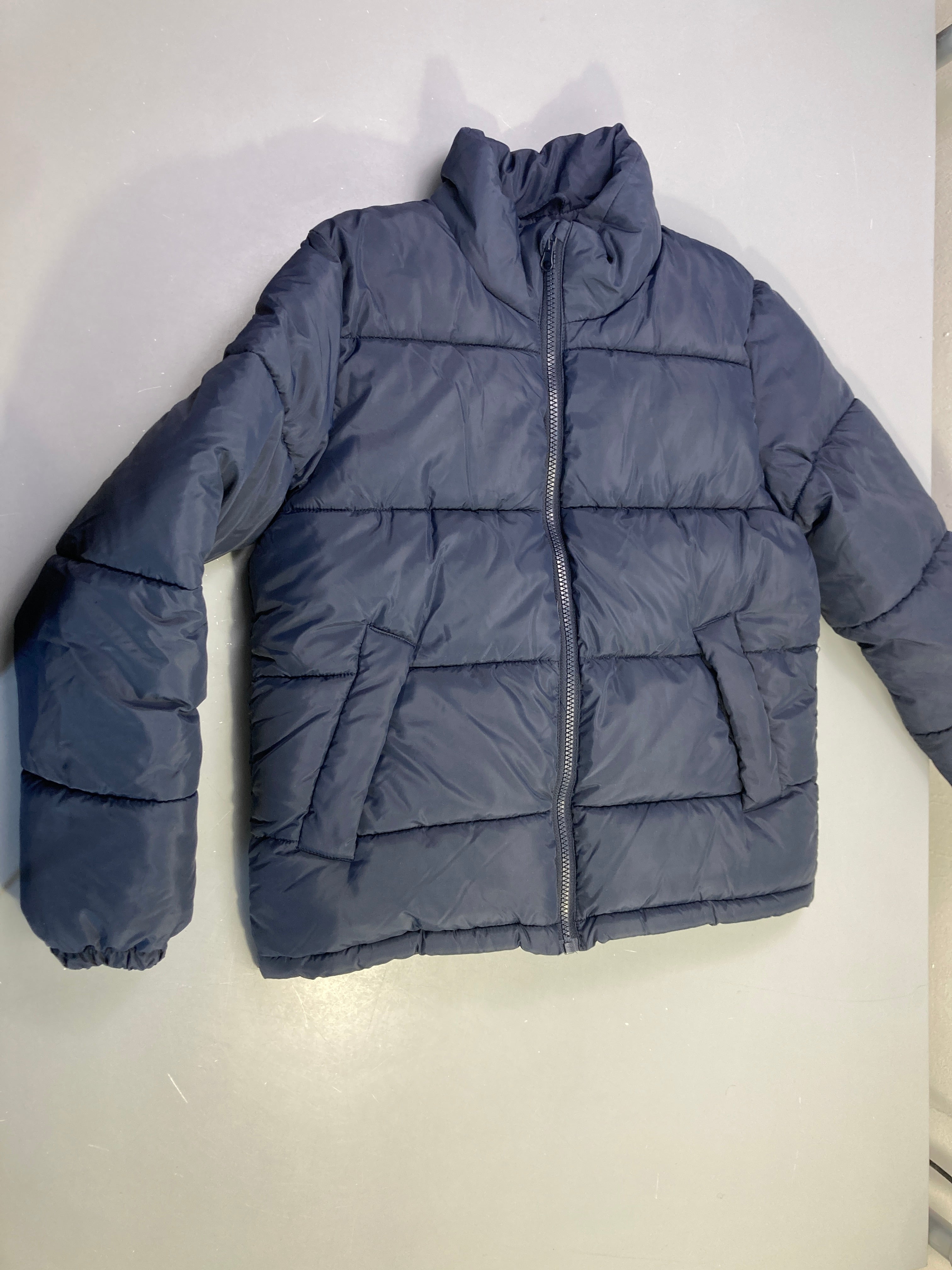 Doudoune zippée bleu marine