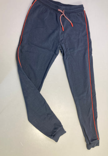 Pantalon jogging bleu marine liseré orange, moins cher chez Petit Kiwi