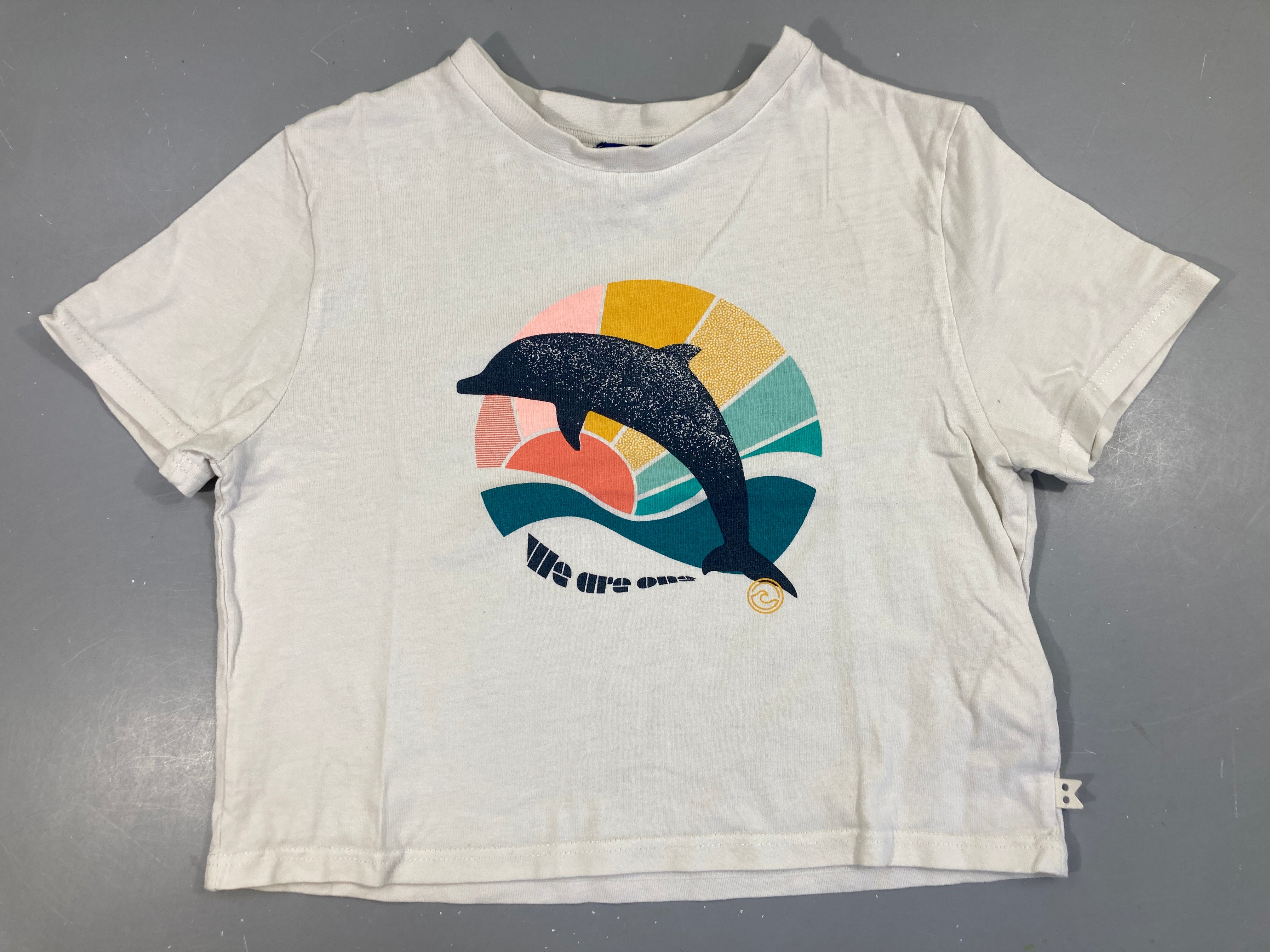 T-shirt m.c blanc cropped dauphin