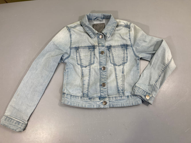 Veste en jean clair effet éraillé Petite tache, moins cher chez Petit Kiwi