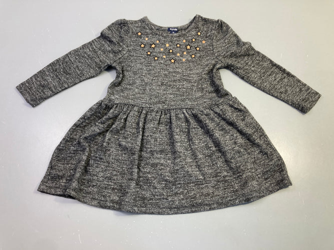 Robe m.l grise chinée étoiles, moins cher chez Petit Kiwi