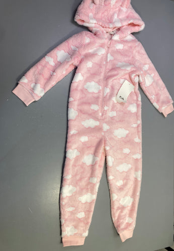 Neuf-Surpyjama capuche polaire rose nuages, moins cher chez Petit Kiwi
