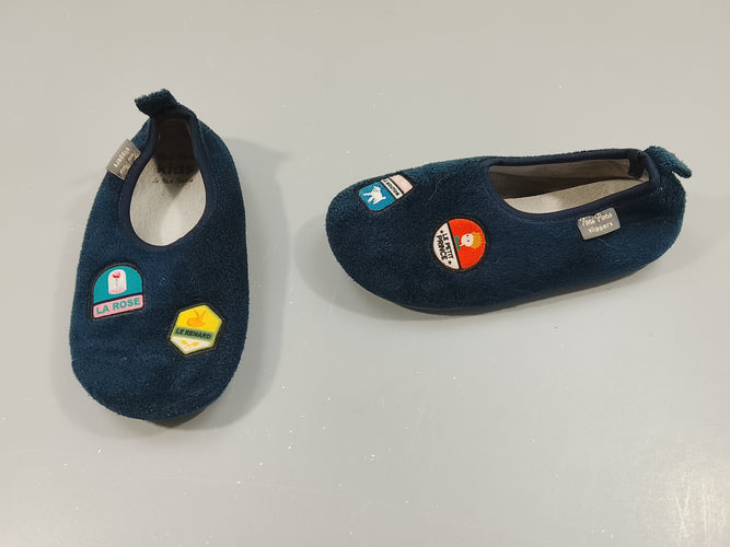 Pantoufles Toni Pons  bleu marine , écussons motifs Petit Prince (30), moins cher chez Petit Kiwi