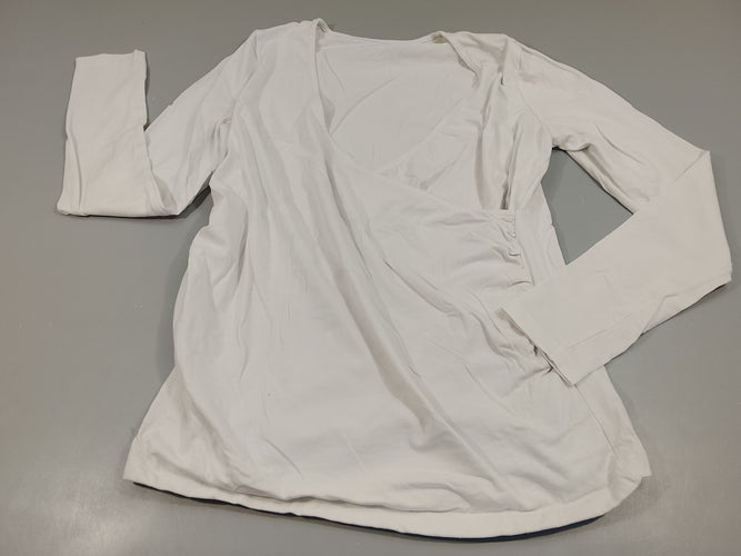 Blouse m.l de grossesse / allaitement blanche, moins cher chez Petit Kiwi