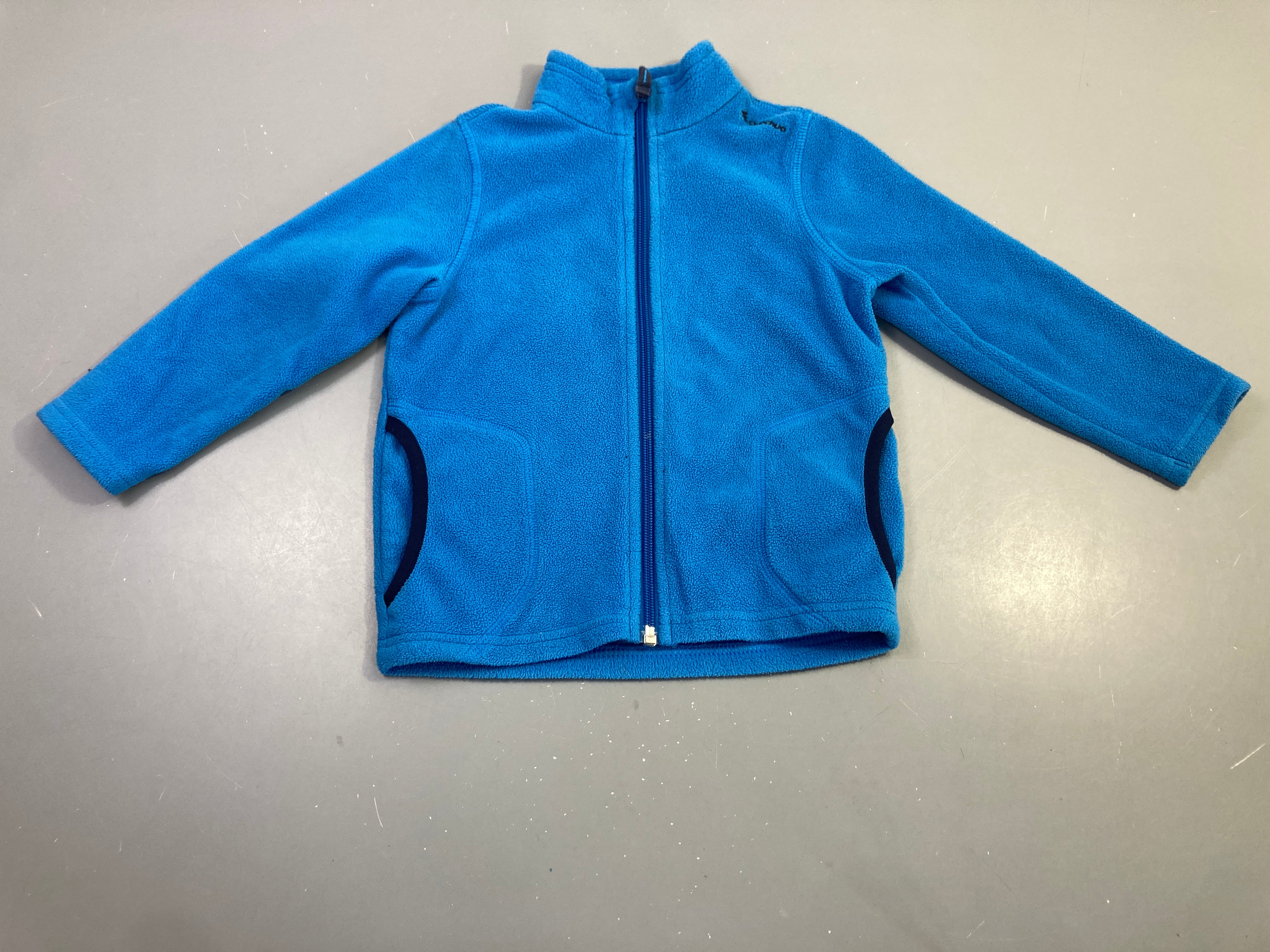 Polar zippée bleu
