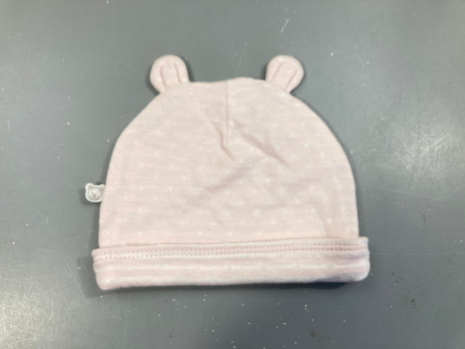 Bonnet jersey rose pois, moins cher chez Petit Kiwi