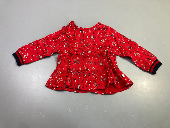 Blouse m.l rouge cœurs étoiles "Ti amo", moins cher chez Petit Kiwi