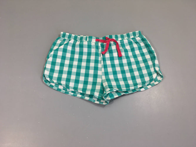 Short à carreaux blanc-vert, moins cher chez Petit Kiwi