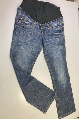 Pantalon jean de grossesse-Petite tache sur bandeau, moins cher chez Petit Kiwi