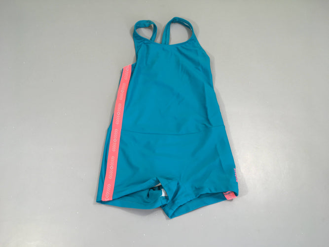 Maillot bleu bandes roses lat-Nabaiji, moins cher chez Petit Kiwi