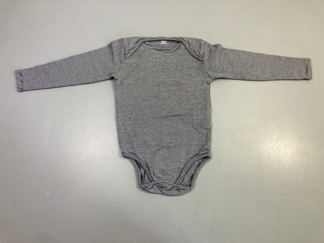 Body m.l bleu foncé rayé fin, moins cher chez Petit Kiwi