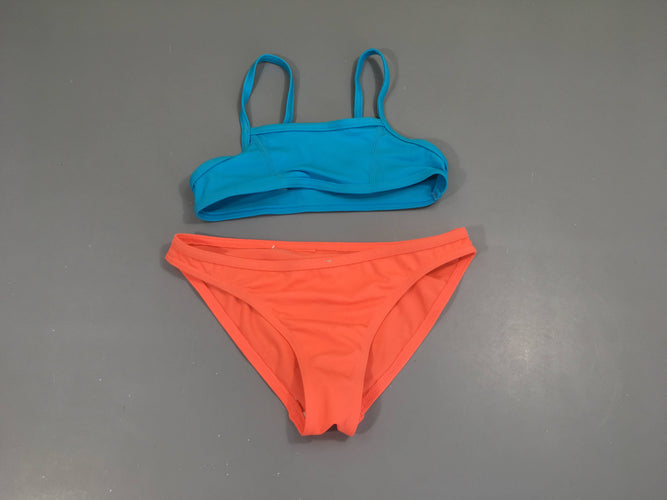 Bikini corail-bleu, moins cher chez Petit Kiwi