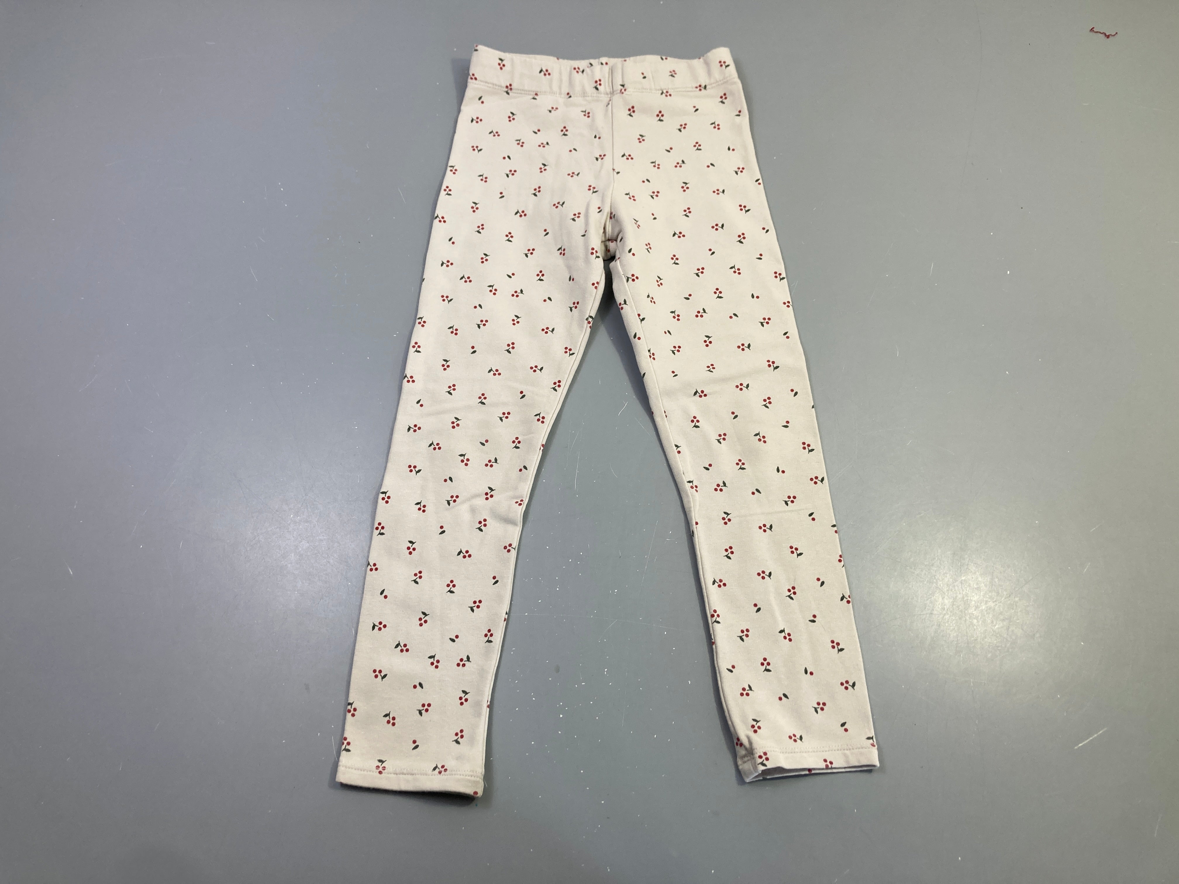 Legging épais écru cerises