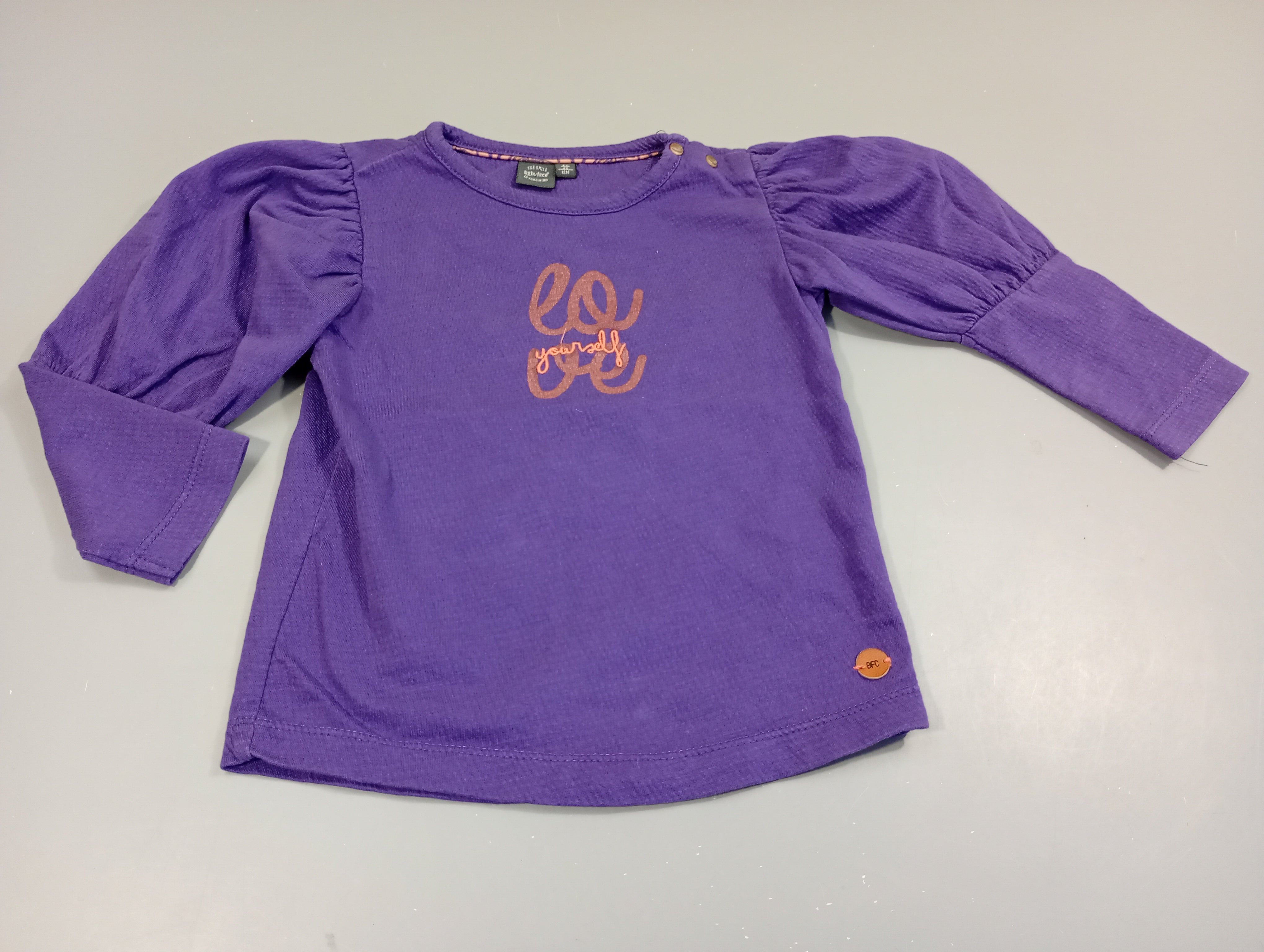 T-shirt m.l  mauve texturé 