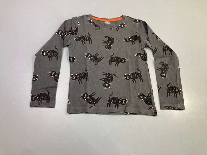 T-shirt m.l gris chats noirs, moins cher chez Petit Kiwi