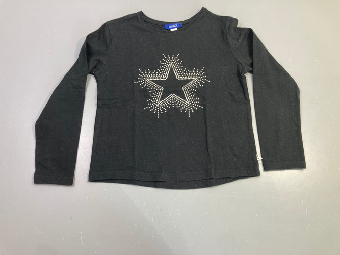 T-shirt m.l noir étoile strass, moins cher chez Petit Kiwi