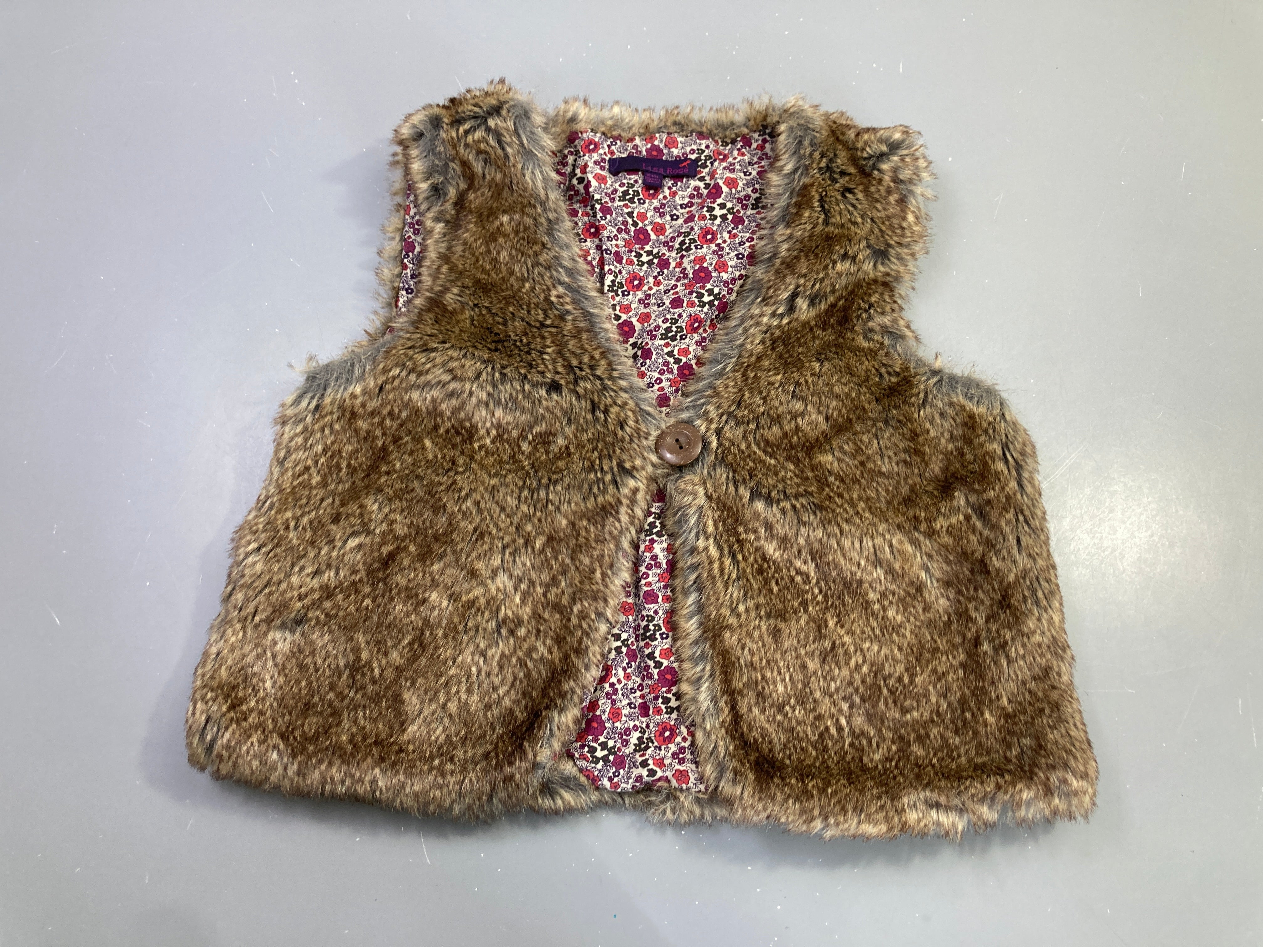 Gilet s.m fourrure marron
