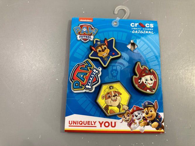 Lot 4 charms Jibbitz Paw Patrol, moins cher chez Petit Kiwi