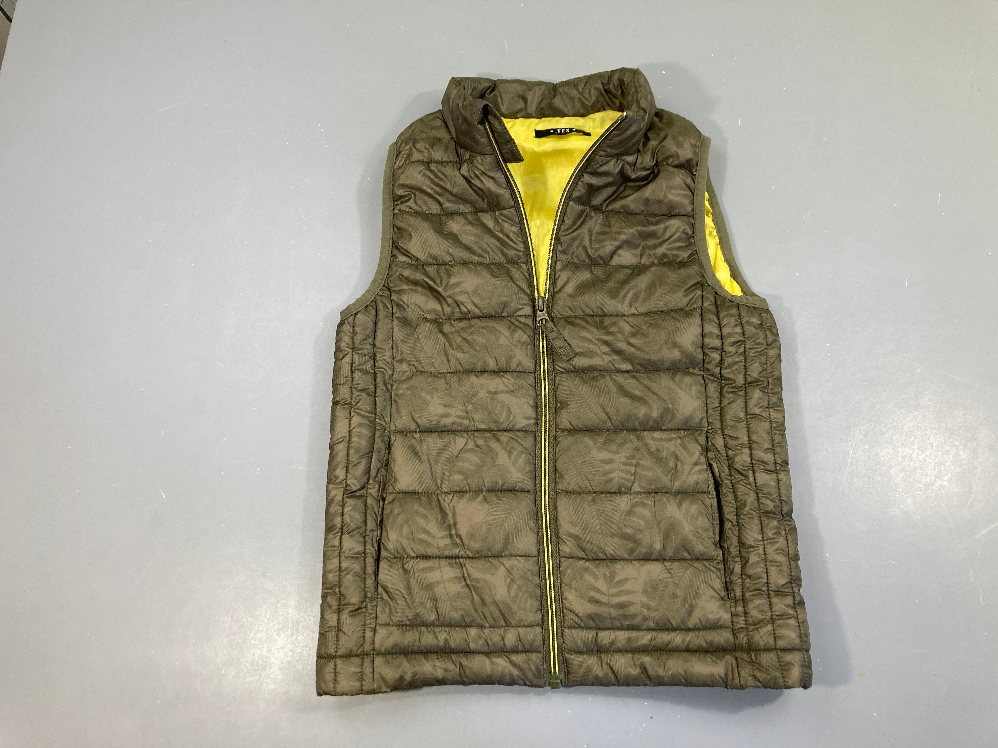 Bodywarmer kaki feuillage