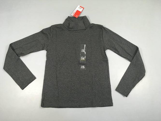 Neuf-T-shirt m.l col roulé gris foncé, moins cher chez Petit Kiwi