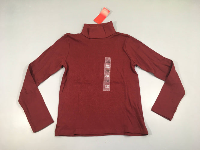 Neuf-T-shirt m.l col roulé bordeau, moins cher chez Petit Kiwi