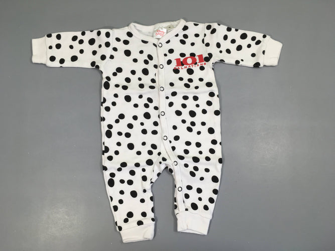 Combinaison jersey blanc 101 Dalmatians, moins cher chez Petit Kiwi