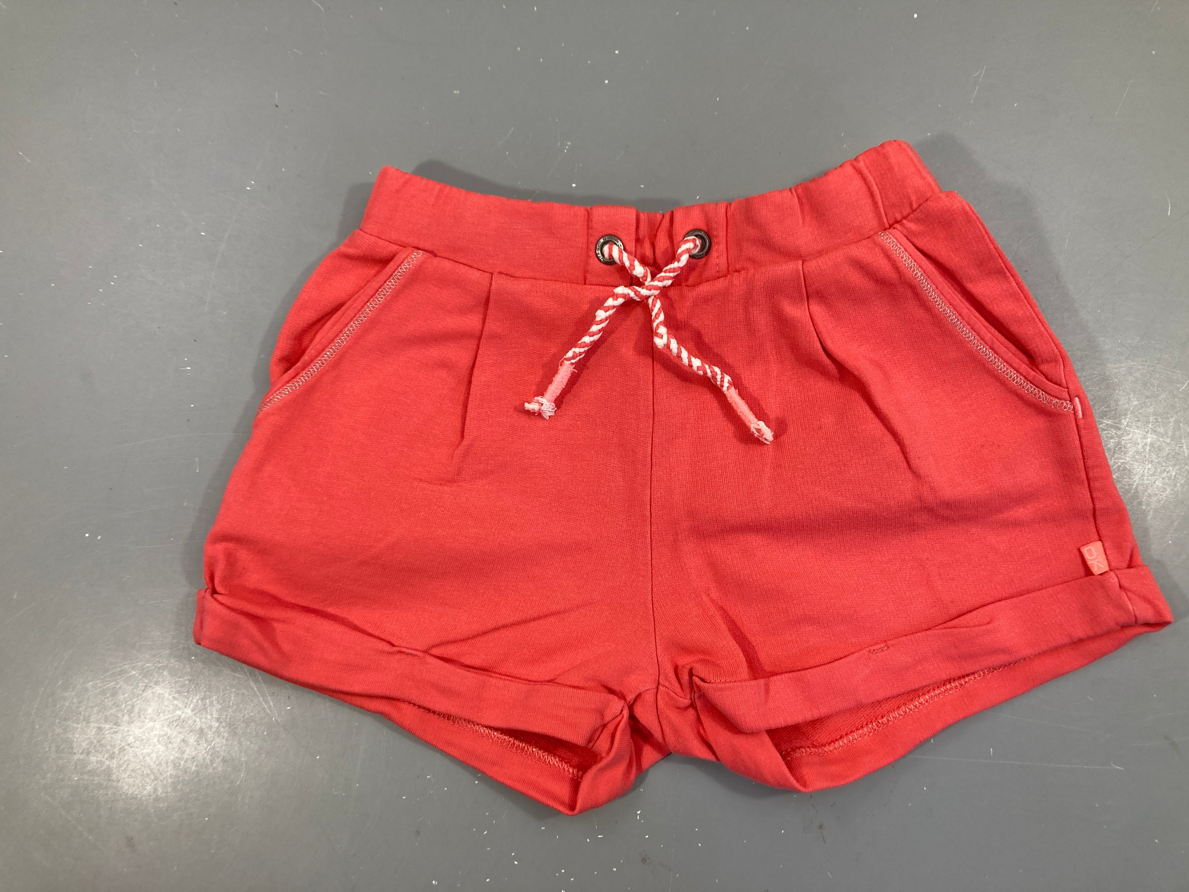 Short molleton rose à revers