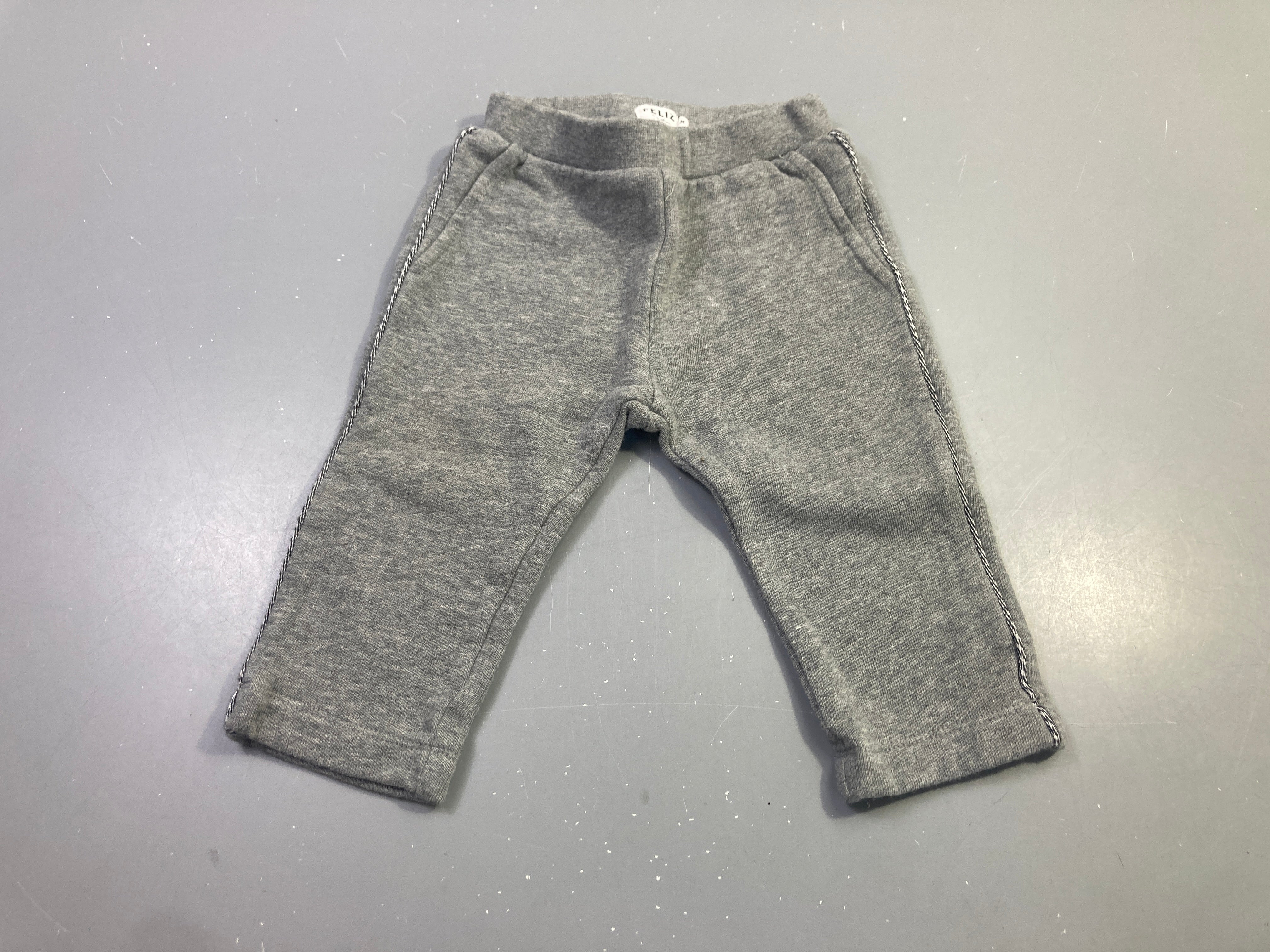 Pantalon jogging gris chiné basique